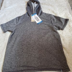 NWT Boston Traders Hoodie Short Sleeve Boys L Gray